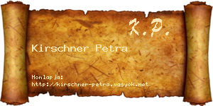 Kirschner Petra névjegykártya